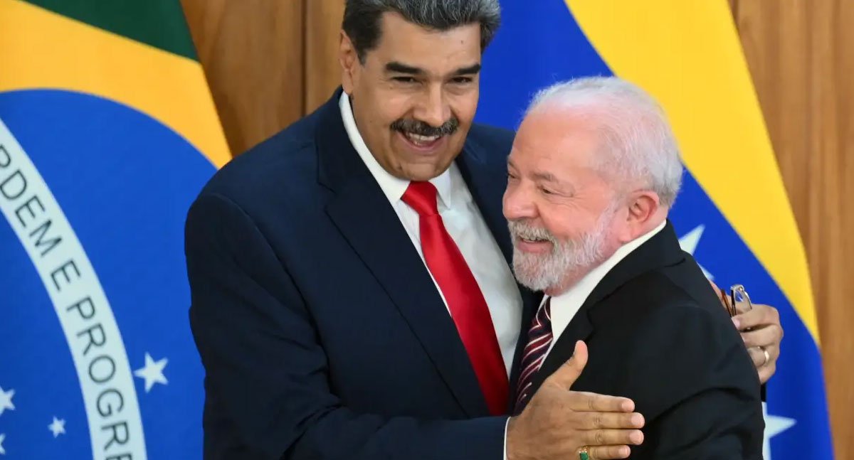 Nicolás Maduro, ditador venezuelano, e Lula — (Evaristo Sá/AFP)
