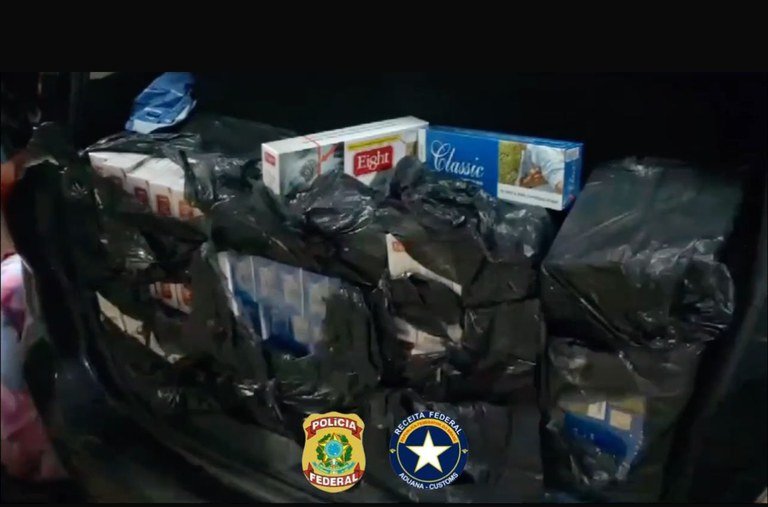 Em Tamarana: PF e RF atuam no combate ao crime de contrabando de cigarros estrangeiros
