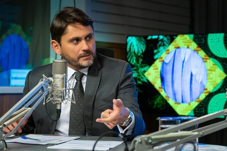 Juscelino Filho durante entrevista no programa Bom Dia, Ministro desta quarta-feira, 19 de fevereiro - Foto: Diego Campos/Secom-PR
